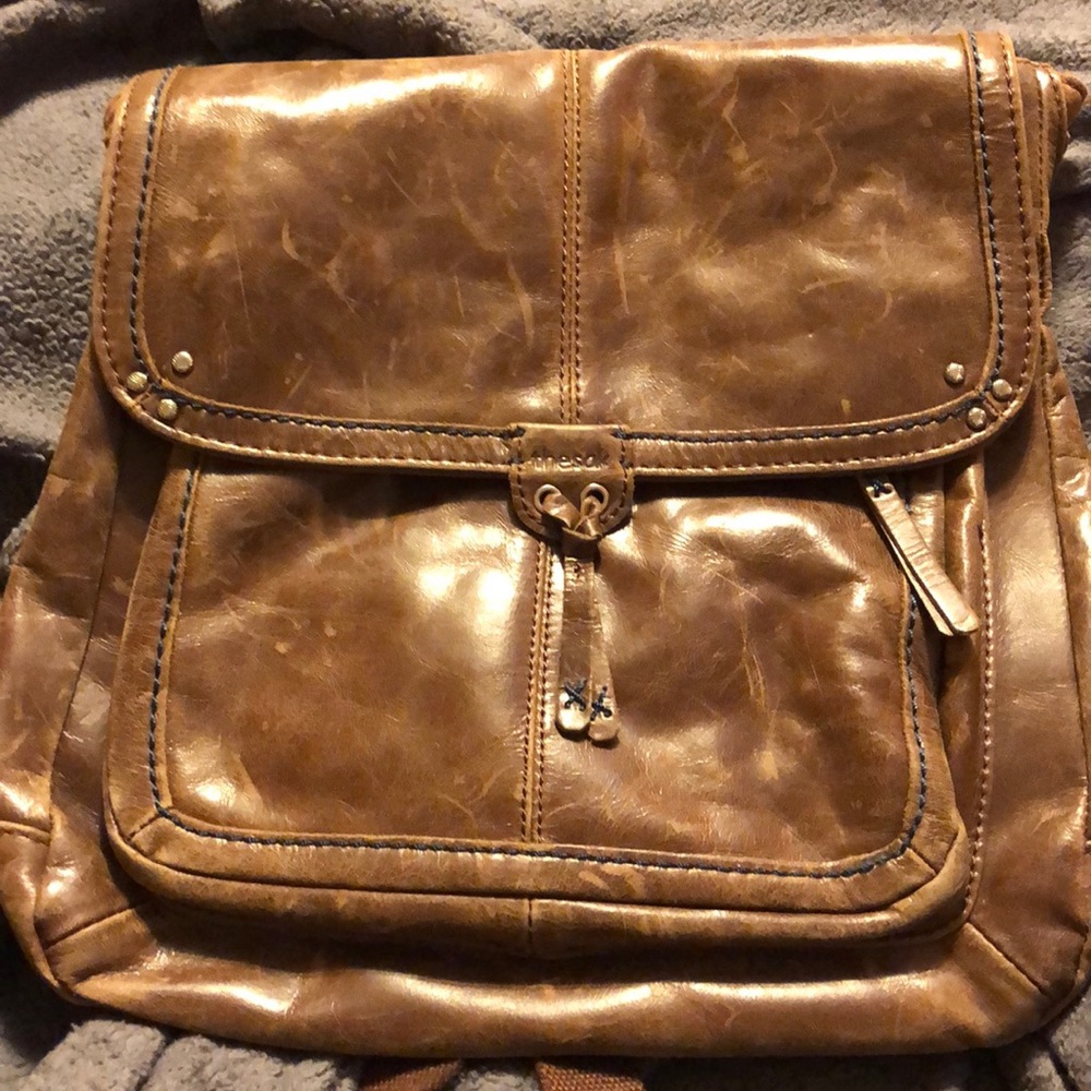 Sak distresses leather backpack